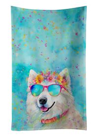 Samoyed Hippie Dawg Kitchen Towel Dish Cloths Guest Hand Towel Decorative Bathroom Towel for Face,Tea, Dishcloth, Kitchen and Bath