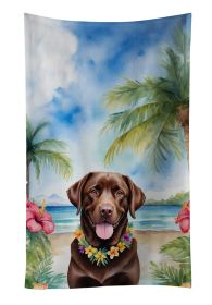 Chocolate Labrador Retriever Luau Kitchen Towel Dish Cloths Guest Hand Towel Decorative Bathroom Towel for Face,Tea, Dishcloth, Kitchen and Bath