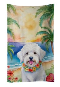 Coton de Tulear Luau Kitchen Towel Dish Cloths Guest Hand Towel Decorative Bathroom Towel for Face,Tea, Dishcloth, Kitchen and Bath