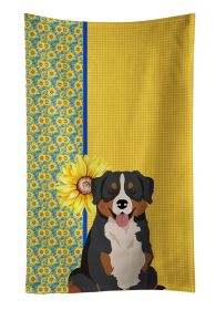 Summer Sunflowers Bernese Mountain Dog Kitchen Towel Dish Cloths Guest Hand Towel Decorative Bathroom Towel for Face,Tea, Dishcloth, Kitchen and