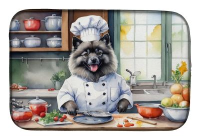 Keeshond The Chef Dish Drying Mat Absorbent Dish Drying Mat Pad for Kitchen Counter Dish Drainer Mat for Countertop, 14 x 21", Multicolor