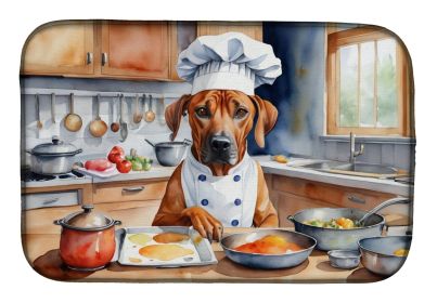 Rhodesian Ridgeback The Chef Dish Drying Mat Absorbent Dish Drying Mat Pad for Kitchen Counter Dish Drainer Mat for Countertop, 14 x 21", Multico