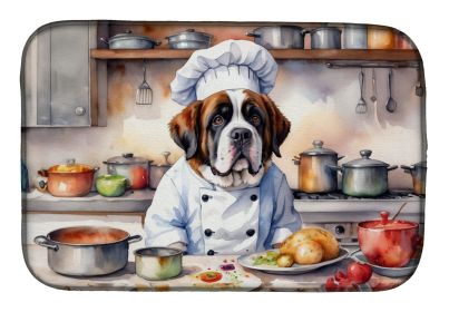 Saint Bernard The Chef Dish Drying Mat Absorbent Dish Drying Mat Pad for Kitchen Counter Dish Drainer Mat for Countertop, 14 x 21", Multicolor