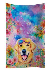 Yellow Labrador Hippie Dawg Kitchen Towel Dish Cloths Guest Hand Towel Decorative Bathroom Towel for Face,Tea, Dishcloth, Kitchen and Bath (Default: Default)