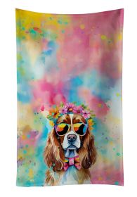 Cavalier Spaniel Hippie Dawg Kitchen Towel Dish Cloths Guest Hand Towel Decorative Bathroom Towel for Face,Tea, Dishcloth, Kitchen and Bath (Default: Default)